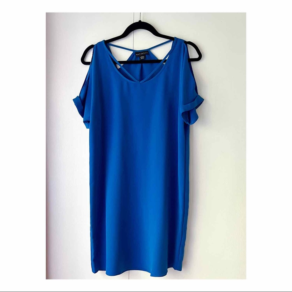 Metaphor blue cut out cocktail dress new without tags